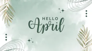 Hello April Greeting Card Design Wallpaper