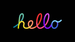Hello Colorful Black Mac Wallpaper