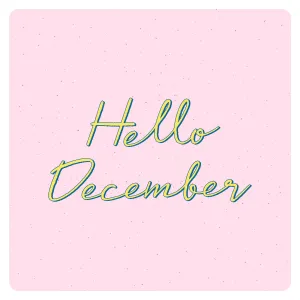 Hello December Cute Pink Wallpaper