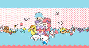 Hello Kitty And Friends Enjoying A Sunny Day At The Park Wallpaper