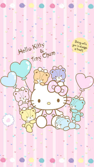 Hello Kitty And Friends Enjoying Their Time Together Wallpaper