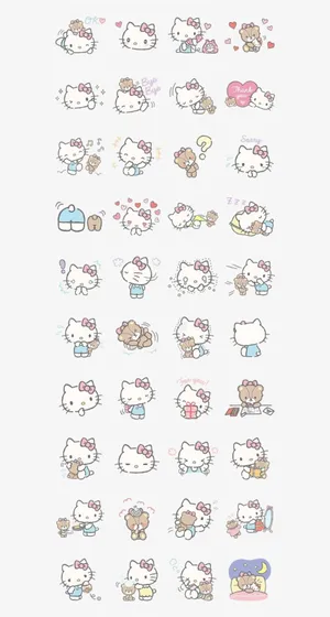 Hello Kitty And Friends Having A Joyful Time Together Wallpaper