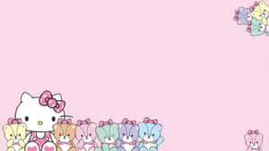 Hello Kitty And Friends In A Colorful Outdoor Setting Wallpaper