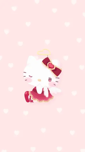Hello Kitty Angel Valentines Wallpaper