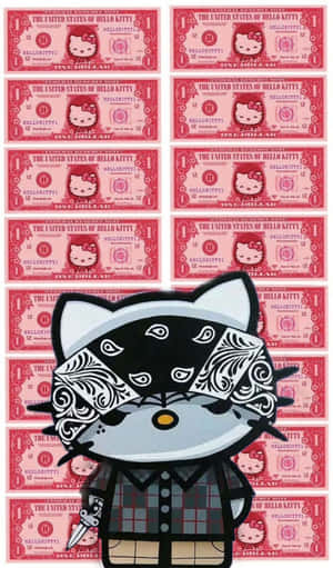 Hello Kitty Banknote Artwork Wallpaper