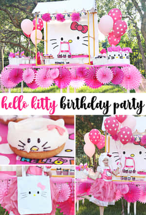 Hello Kitty Birthday Celebration Wallpaper