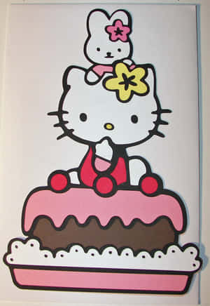 Hello Kitty Birthday Celebration With Friends Wallpaper