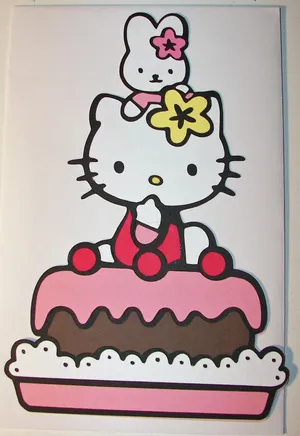 Hello Kitty Birthday Celebration With Friends Wallpaper
