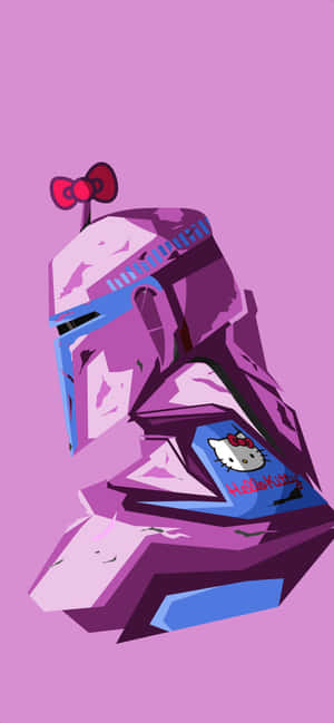 Hello Kitty Boba Fett The Mandalorian Iphone Wallpaper