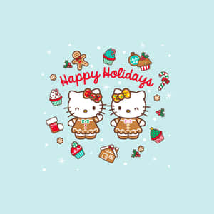 Hello Kitty Christmas Celebration Wallpaper