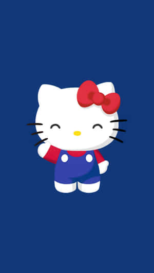 Hello Kitty Cute Blue Background Wallpaper