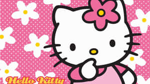 Hello Kitty Floral Background Wallpaper