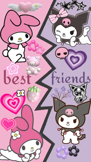 Hello Kitty Friends Best Friends Aesthetic Wallpaper