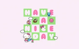 Hello Kitty Friends Have A Nice Day Aesthetic Wallpaper