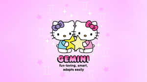 Hello Kitty Gemini Zodiac Sign Wallpaper