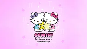 Hello Kitty Gemini Zodiac Sign Wallpaper