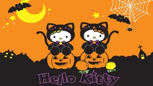 Hello Kitty Halloween Celebration Wallpaper