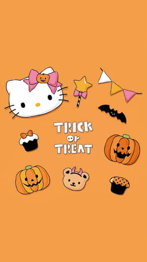 Hello Kitty Halloween Festivities Wallpaper