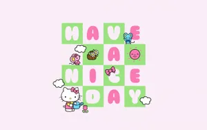 Hello Kitty Have A Nice Day Illustration Wallpaper