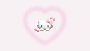 Hello Kitty Heart Background Wallpaper