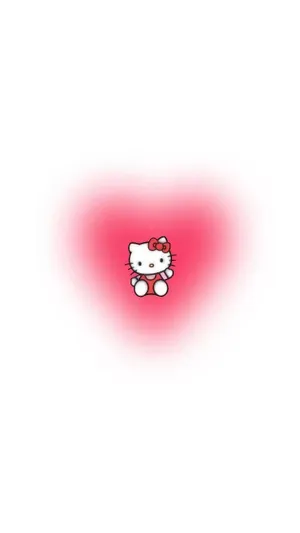 Hello Kitty Heart Background Wallpaper