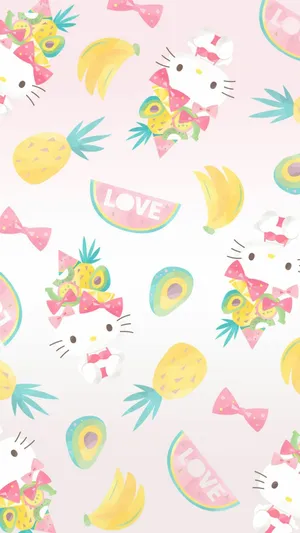 Hello Kitty Kawaii Aesthetic Design Wallpaper
