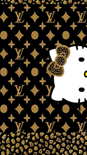 Hello Kitty L V Pattern Wallpaper Wallpaper