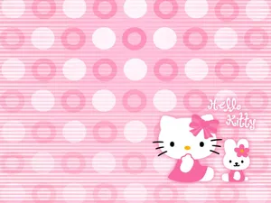 Hello Kitty Laptop Polka Dot Bunny Wallpaper