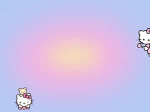 Hello Kitty Pastel Gradient Background Wallpaper