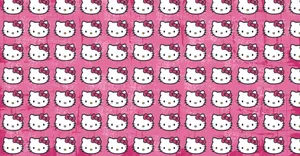 Hello Kitty Pattern Pink Background Wallpaper