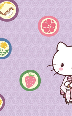 Hello Kitty Pattern Wallpaper Wallpaper