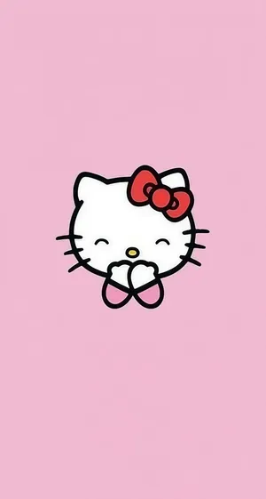 Hello Kitty Pink Background Wallpaper