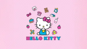 Hello Kitty Pink Background Graphic Wallpaper