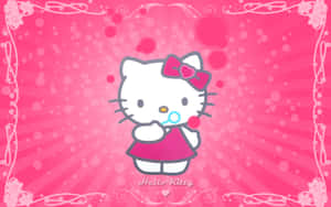 Hello Kitty Pink Background Wallpaper