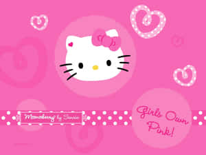 Hello Kitty Pink Background Wallpaper