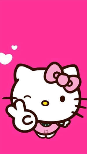 Hello Kitty Pink Background Wallpaper