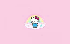 Hello Kitty Pink Clouds Aesthetic Wallpaper