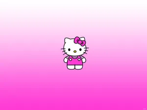 Hello Kitty Pink Gradient Background Wallpaper