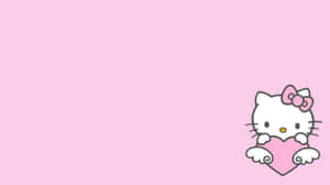 Hello Kitty Pink Heart Desktop Wallpaper Wallpaper