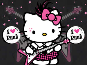 Hello Kitty Punk Rock Star Wallpaper