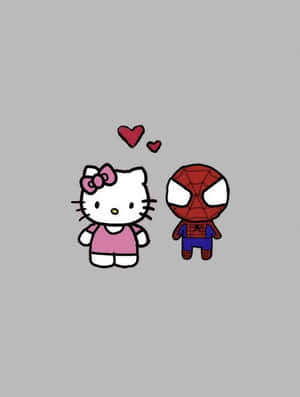 Hello Kitty Spiderman Crossover Wallpaper