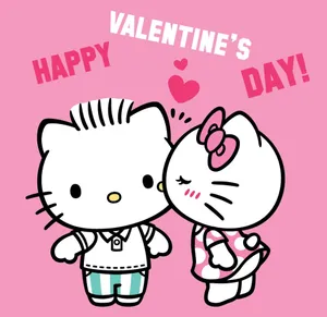 Hello Kitty Valentines Day Celebration Wallpaper