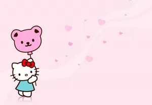 Hello Kitty With Balloon Wallpaper