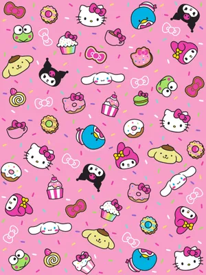 Hello Kittyand Friends Pattern Wallpaper