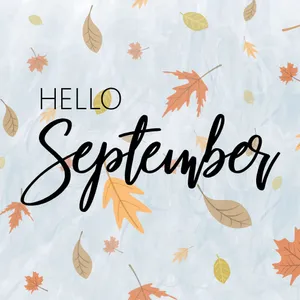 Hello September Autumn Leaves Wallpaper