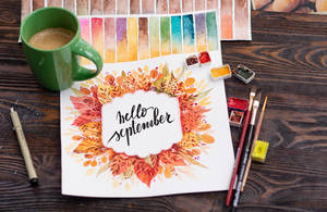 Hello September Painting Wallpaper