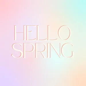 Hello Spring Pastel Rainbow Backdrop Wallpaper