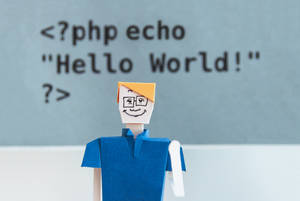 Hello World Man Animated Desktop Wallpaper