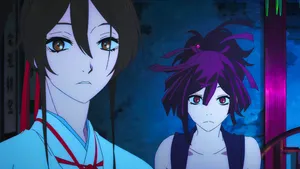 Hells Paradise Jigokuraku Characters Concerned Wallpaper