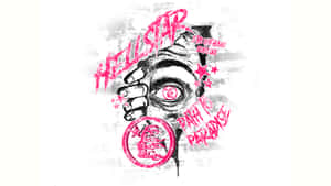 Hellstar Eye And Hand Design Wallpaper